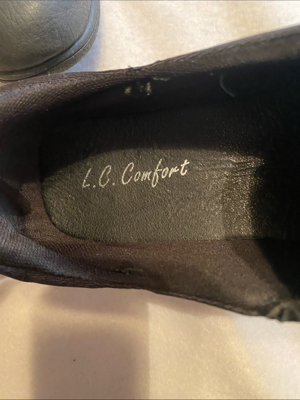 Slip-On Black Leather Comfort Shoes - Picture 2 of 5